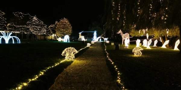 Balade avec illuminations au park Zlute lazne